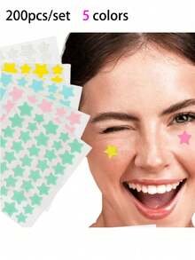 40/200/240/320/960 件万圣节和圣诞节装饰贴纸,派对用彩色五角星贴纸,节日照片装饰,脸部装饰贴纸,仅供装饰(非化妆品) - 彩色 - 查看 12