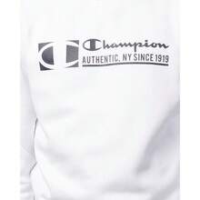 Champion Men's Letter Print Crew Neck Loose Fit Long Sleeve Casual Sweatshirt - White - View 6