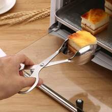 1pc Stainless Steel Salad Tongs/Cooking Tongs, Food Tongs, Serving Tongs, Cake Tongs, Buffet Snack Tongs, Bread Baking Tongs, Grill Tongs For Cooking, Serving, Grilling, Buffet, Salad | Kitchen Gadgets, Kitchen Accessories, Restaurant Service, Tableware