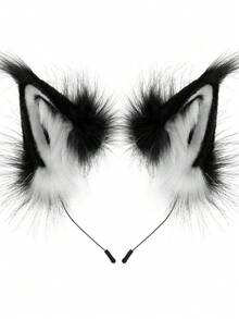 动物仿皮毛狐狸狼耳头带毛茸茸手工发带头饰服装角色扮演配饰