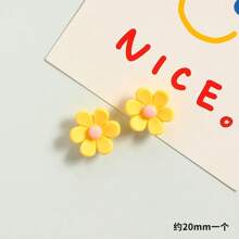 Imán de nevera decorativo de flores de resina de tres dimensiones con seis pétalos, creativo para el hogar de la cocina, pizarra fuerte para fotos y mensajes