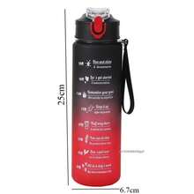 800ML Leak-Proof Sports Water Bottle With Time Marker Motivational Drinking Cup For Outdoor Fitness Hiking Camping - 黑綠色 - 查看 5