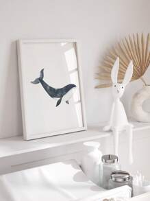 4 Pieces Ocean Wonders Wall Pictures Whale Shark Jellyfish Stingray Canvas Posters Summer Coastal Decor Hanging Paintings Nautical Themed Room Posters Kids Room Bedroom Wall Decoration No Frame