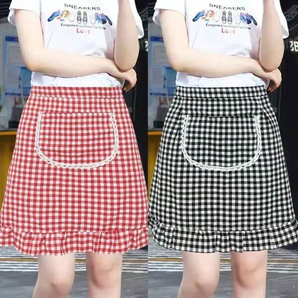 Home Breathable Half Body Aprons Fashion Kitchen Cooking Half Waist Protect Cover Restaurant Women's Workwear