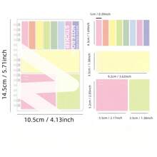 2 pièces/4 pièces Set de Note autocollante multifonctionnel, Note autocollante sandwich, bandes adhésives extensibles avec lignes, onglets adhésifs de style simpliste Ins, convient pour les agendas, les carnets de notes, les cahiers, les manuels scolaires, les calendriers, les fournitures scolaires et de bureau