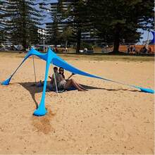 1set Practical, And Essential Outdoor Accessory, Beach Tent Shelter, Ideal Gift For Beach Lovers, Families, Campers, Camping Equipment - Multicolor - View 8