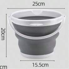 Mini lavadora portátil cubeta plegable viajes - Gris Claro - Ver 2