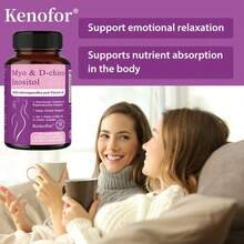 Myo & D-Chiro Inositol - 2000 Mg Per Serving - With Ashwagandha & Vitamin D3 - Hormone, Ovarian & Reproductive Support - 120 Capsules - 1 瓶 - 查看 4