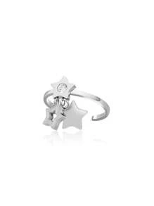 Folli Follie Relógio feminino com 4 peças, conjunto de brincos e colar, relógio de pulso feminino de quartzo, relógio elegante para mulheres, colar de estrela, brinco de estrela, anéis de dedo de noivado, conjunto de presente