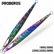 PROBEROS 5 Stücke Jigging Weitwurf Eisenblech Köder, Nanyou Hochsee Angelköder Eisenblech Fisch, Boot Angeln biobasierter künstlicher Köder 180g-280g