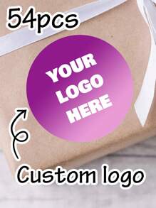 54-540Pcs Custom Logo Stickers,Personalized Round Stickers,Customized Text Label Stickers,Customizable Thank You Stickers,Wedding Stickers,Kids Stickers,Party Stickers,Name Stickers,Custom Text And Logo,Envelopes,Gift Boxes,Backpacks,Business,Company,Valentine's Day,Father's Day,Girlfriend,Worker