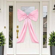 1pc Satin Black, Pink, White, Gold Bow Decor, Suitable For Party Decorations On Dining Table, Wall, Home, Wedding, Graduation, Bachelorette, Birthday Celebration, Gifts For Girls/Women - Multicolor - View 1