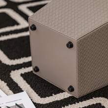 1pc Thick Woven Leather-Like Dirty Clothes Basket, Elevated Bathroom Laundry Hamper, Bedroom Storage Bin, Lightweight Clothing, Towel, Underwear Organizer, Suitable For All Seasons, Housewarming, Moving Gift