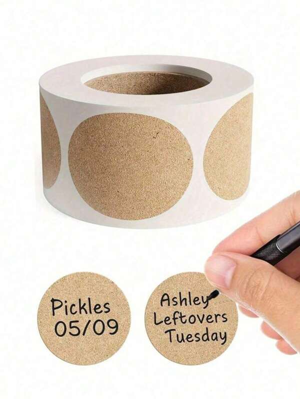 500pcs Natural Kraft Circle Adhesive Labels, Item Classification