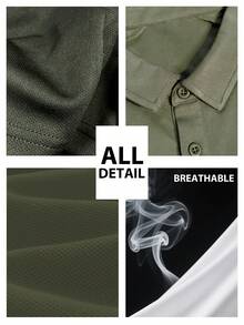 Men's Polo Shirts In Multiple Colors. Soft And Comfortable, Suitable For Daily Wear, Sports And Fitness And Work Wear. Great For Gift Giving. - màu xanh lá - Xem 4