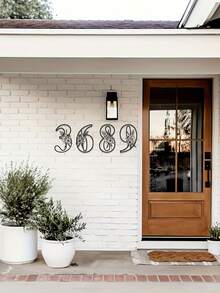 1 件 0-9 可组合花卉数字金属墙饰、金属号码牌、门牌、户外邮箱号码、家居装饰、花园装饰、家庭入口、车库门、商店、工作室装饰、家庭地址号码牌、墙饰、万圣节感恩节、装饰礼物 - 多色3 - 查看 8