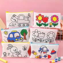 18pcs Colorable Pencil Case: Ideal For Wax Crayon Party Bags, Small Gifts And Decorations - No Batteries Required, Random Color/Style,Back To School,Stationery - Multicolor - View 2