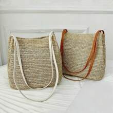 Women Straw Woven Handbag Large Rattan Basket Beach Bag Summer Female Messenger Crossbody Bags Girls Small Beach Handbags New