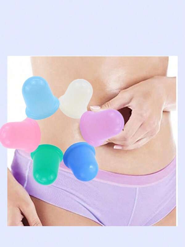 1/5 unidades Juego de ventosas de silicona, ventosa de succión al vacío, relajación muscular, tazas de masaje corporal - Ventosas de masaje para mantener la forma del Body, disponible en varios colores