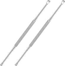 2 Pack - Stainless Steel Ear Spoon Portable Double-Ended Ear Pick Ear Wax Removal Tools Cleaning Ear Cleaner Spoon Ear Clean - 1 - Xem 2