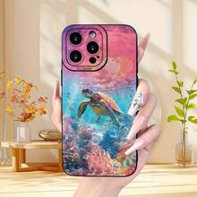 Creative Cute Turtle Print Mobile Phone Case For Iphone 15 14 13 12 11 Xs XR X 7 8 Plus Pro Max Mini - màu đen - Xem 7