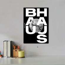 Bộ 1/3 tấm áp phích in hình trừu tượng hình học cổ điển, tranh vải canvas treo tường theo phong cách Bauhaus, thiết kế hiện đại đen trắng với chủ đề bảng chữ cái, dùng cho phòng khách, phòng ngủ, văn phòng, quán cà phê, hành lang, trang trí tường khách sạn, trang trí nhà thời trang, không có khung/khung - Nhiều màu - Xem 3