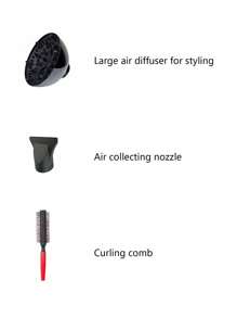 Difusor amigable para el viaje para cabello rizado/ondulado/rizado - Accesorios de secador de pelo de calidad de salón, herramienta volumizadora sin daño por calor | Difusor rizado para rizos naturales, peinado ligero, seguro para el hogar y los viajes, difusor de peinado reutilizable, juego de peine difusor rizador de boquilla para cabello ondulado (para diámetro de secador de pelo de 4.4-4.6 cm, óptimo 4.5 cm)