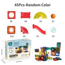 Children's Magnetic Marble Pipe Building Blocks, 3D Educational Building Block Toys, Magnetic Marble Runway Building Block Toys, Suitable For 3 4 5 6 7 8 Years Old Boys And Girls Toddler Magnetic Building Blocks Preschool Education STEM Learning Building - Multicolor - View 15