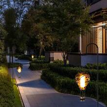 Starsoul Hot Balloon Solar Lantern With Flower Projection Metal Outdoor Waterproof Hot Balloon Solar Lights Hanging Lantern For Garden Yard Patio Decor - 紮染-H - 查看 7