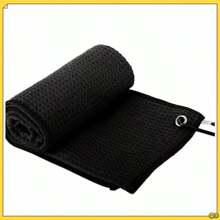 Golf Towel, Outdoor Sports Towel, Absorbent & Quick Dry, Ultra-Fine Fiber Waffle & Pineapple Pattern, With Hook
