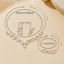 Conjunto de 4 piezas de joyería minimalista de moda con colgante, pulsera y aretes con forma de lágrima de ángel para uso diario de mujeres