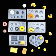 1 Set 16pcs Mini Food Silicone Mold Kit, Suitable For DIY Resin & Clay Craft - Mini Pendant/Decoration Maker, Designs Include Croissant, Macaron And Cream Puff - White - View 8