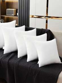 1pc Highly Comfortable & Ultra Soft Square Throw Pillow - Ergonomic Neck & Back Support, Plush & Luxurious Feather-Fill, Ideal For Bedroom, Living Room, Hotels - Single, High Elasticity, Luxurious