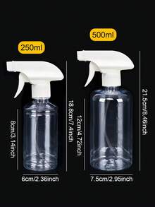 1pc 50ml/60ml/100ml/150ml/200ml/250ml/500ml Mist Spray Bottle, Gardening Watering Can, Succulent Plant Spray Bottle, Hair Styling Spray Bottle, Disinfecting Sprayer - White - View 12