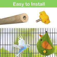 Hamaca/Tienda colgante con perchas para pájaros pequeños - Loro, Periquito, Cacatúa, Cotorra, Periquito australiano - Verde - Ver 3