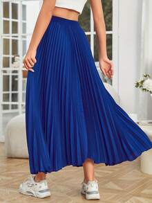 女士简约时尚优雅百搭百褶裙