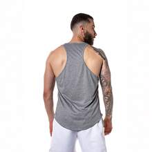 CHIELLA SPORTS Kit 03 Men's Scoop Neck Tank Top Workout Gym Fitness Bodybuilding - Xám/Xanh/Đen - Xem 5