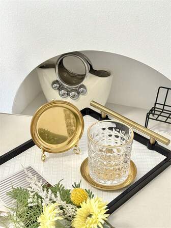 1 Set Stainless Steel European Style Elegant Coasters