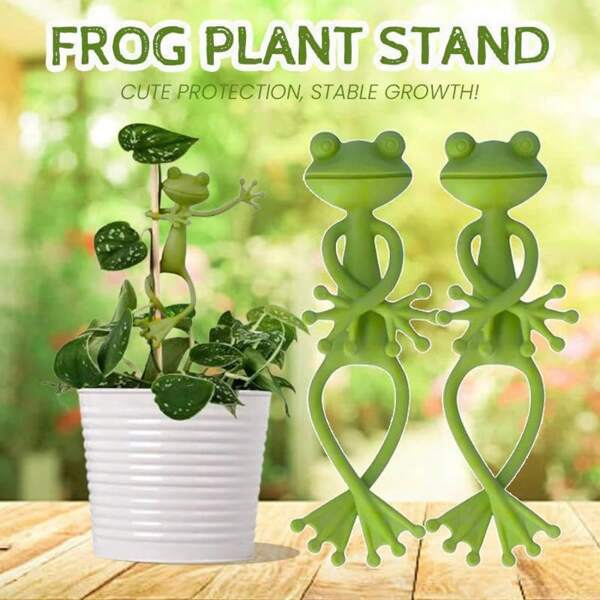 1 pièce de décoration de grenouille multifonctionnelle, peut enlacer des plantes en pot, grimper sur les vignes, organiser les câbles de charge en désordre, s'accrocher au mur comme un petit crochet, design naturel et frais