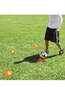 10pcs/Set Soccer Training Cones, Flat Marker Discs, Obstacle Bollards, Drill Sign Markers
