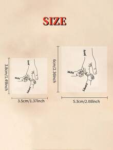 定制临时纹身，父亲节礼物创意，个性化姓名派对纹身，孙辈送的牵手爸爸/妈妈/祖父/祖母礼物，定制姓名纹身，派对纹身，定制家庭纹身贴纸，圣诞装饰，父亲节礼物，新年礼物