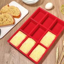 迷你面包盘硅胶烘焙模具适用于迷你面包蛋糕和面包、肉饼、玉米面包、布朗尼、松饼、矩形肥皂块、树脂环氧树脂 - 紅色 - 查看 8