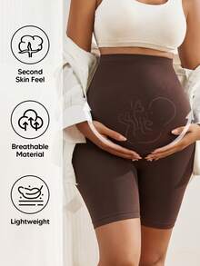 高弹力孕妇七分紧身裤，适合日常穿着