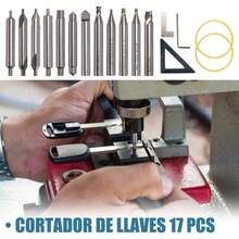 Juego de 17 brocas para cortar llaves para cualquier máquina duplicadora de llaves 368a - Plateado - Ver 7