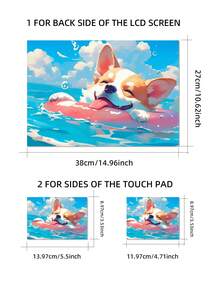 Laptop Skin Sticker Decal 15.4 Inch 15.6 Inch Laptop Vinyl Skin Sticker Cover Art Protection Laptop (Including 2 Wrist Pads Skin) - Multicolor - View 7