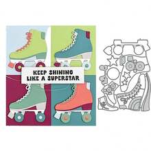 1 Pc Gray Metal Cutting Mold For Roller Skating, Art Paper Carving Template, Metal Cutting Mold For Making Paper Cards, Scrapbook DIY Cards, Album Crafts Decoration - Silver Gray - View 10