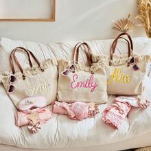 Bolsa de tela personalizada bordada para dama de honor, bolsa de lona, adecuada para regalos de la fiesta nupcial, bolsa de playa con borlas estilo bohemio, adecuada para novia, regalos de despedida de soltera, bolsa de tela, bolsa de dama de honor, bolsa de playa para dama de honor, regalos para dama de honor, bolsa de tela personalizada, bolsa de playa, bolsa de tela de playa, regalos para mamá, bolsa de tela para dama de honor, bolsa de arpillera, regalos para ella, útiles escolares, vuelta al cole, regalos escolares, suministros de oficina, artículos escolares, suministros para el aula - Multicolor - Ver 8