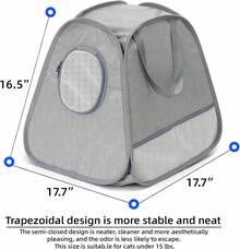Collapsible Portable  Litter Box Standard Travel Lightweight, Leak-Proof, Sturdy, Prevent Litter Scatter Design Easy To Clean, Collapsible Travel Puppy , Portable  Playpen - 1 - View 1