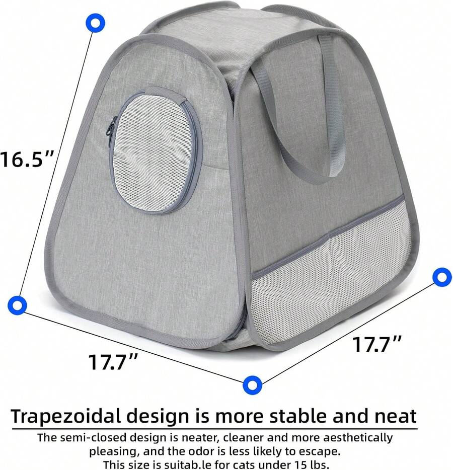 Collapsible Portable  Litter Box Standard Travel Lightweight, Leak-Proof, Sturdy, Prevent Litter Scatter Design Easy To Clean, Collapsible Travel Puppy , Portable  Playpen - 1 - View 1