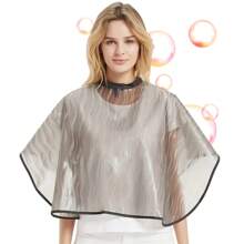2/1 Piece Waterproof Hair Dye Cape With Snap Fasteners, Hair Products And Accessories For Hair Salon Or Home Use, Hair Tools, Barber Salon Beauty Travel Essentials, Hair Dye Cape, Hairdresser Short Combing Shawl, Makeup Apron For Dyeing, Bleaching, Shampooing